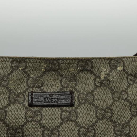 GUCCI GG Supreme Shoulder Bag Pvc Beige Silver - Picture 4 of 13